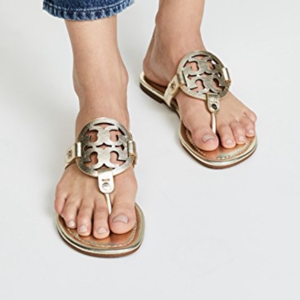 Tory Burch Gold Miller Sandals